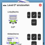Menü Einstellung/Level 0° einstellen