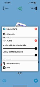 Menü Einstellung/Audio